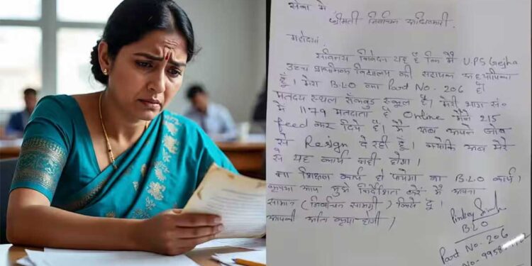 मुझसे नहीं होगा ये काम, नोएडा में SIR की ड्यूटी से परेशान महिला टीचर ने BLO पद से दिया इस्तीफा