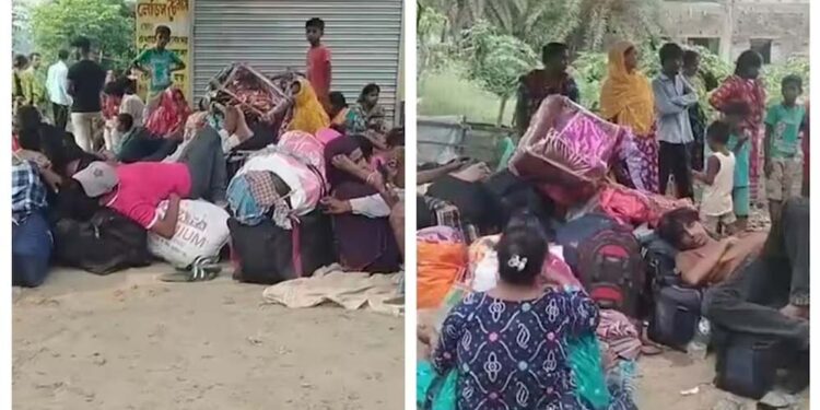 बांग्लादेश बॉर्डर पर अवैध प्रवासियों की बढ़ती भीड़, बंगाल में घुसपैठियों में दिखा डर