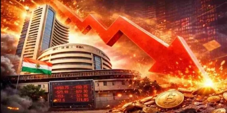 शेयर बाजार में हाहाकार! सेंसेक्स 1100 अंक लुढ़का, निवेशकों में मची दहशत