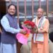 मुख्यमंत्री ने उत्तर प्रदेश के मुख्यमंत्री योगी आदित्यनाथ का किया आत्मीय स्वागत…..