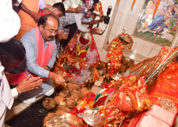 उप मुख्यमंत्री अरुण साव ने तेलीन सत्ती माता मंदिर में की पूजा-अर्चना….