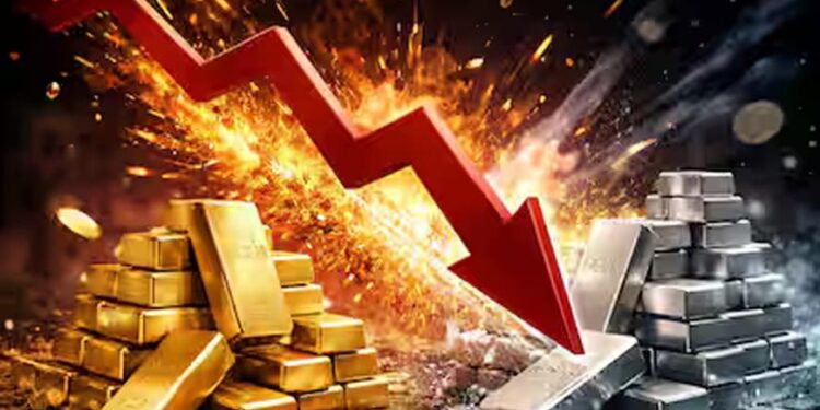 Gold-Silver Crash: अमेरिका के एक फैसले से धड़ाम हुए दाम, चांदी ₹16,500 टूटी; सोना भी फिसला