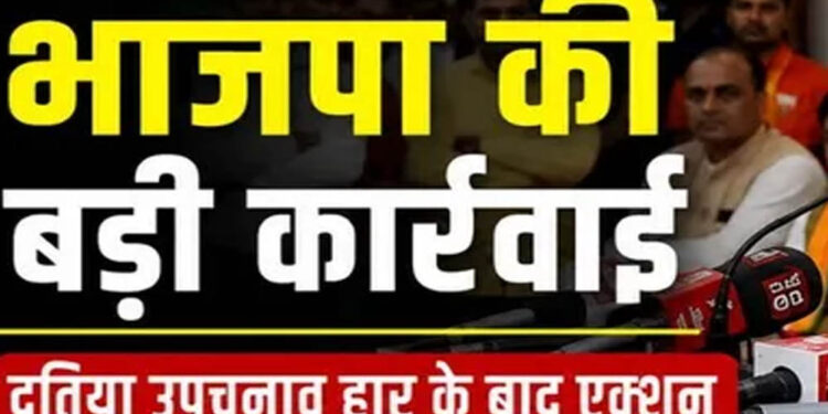 दतिया उपचुनाव हार के बाद BJP में बड़ा बदलाव तय? नरोत्तम युग के अंत के संकेत, जिलाध्यक्ष पद पर मंथन तेज