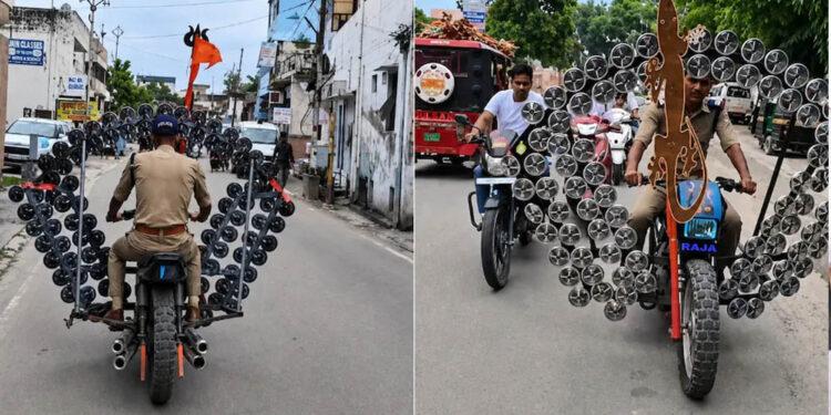 बाइक में 1-2 नहीं लगे थे 500 हॉर्न! पुलिस ने लिया एक्शन, Video हुआ वायरल