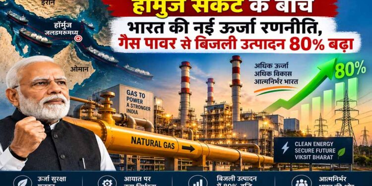 हॉर्मुज संकट के बीच भारत का बड़ा गेमचेंजर कदम, गैस से 80% बढ़ा बिजली उत्पादन