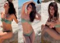 Radhika Madan का बोल्ड बीच लुक वायरल, ब्लू बिकिनी में दिखीं बेहद ग्लैमरस