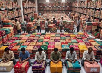 सूरत में साड़ी उद्योग पर संकट, उत्पादन में भारी गिरावट से बढ़ेंगी कीमतें!