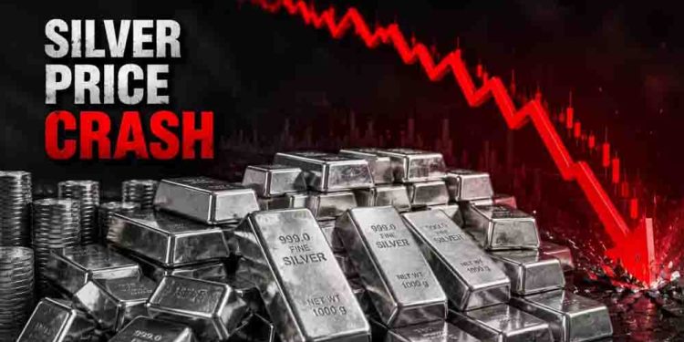चांदी की कीमतों में बड़ी गिरावट, ₹4,000 टूटकर ₹1.85 लाख पर पहुंची, सोना भी सस्ता